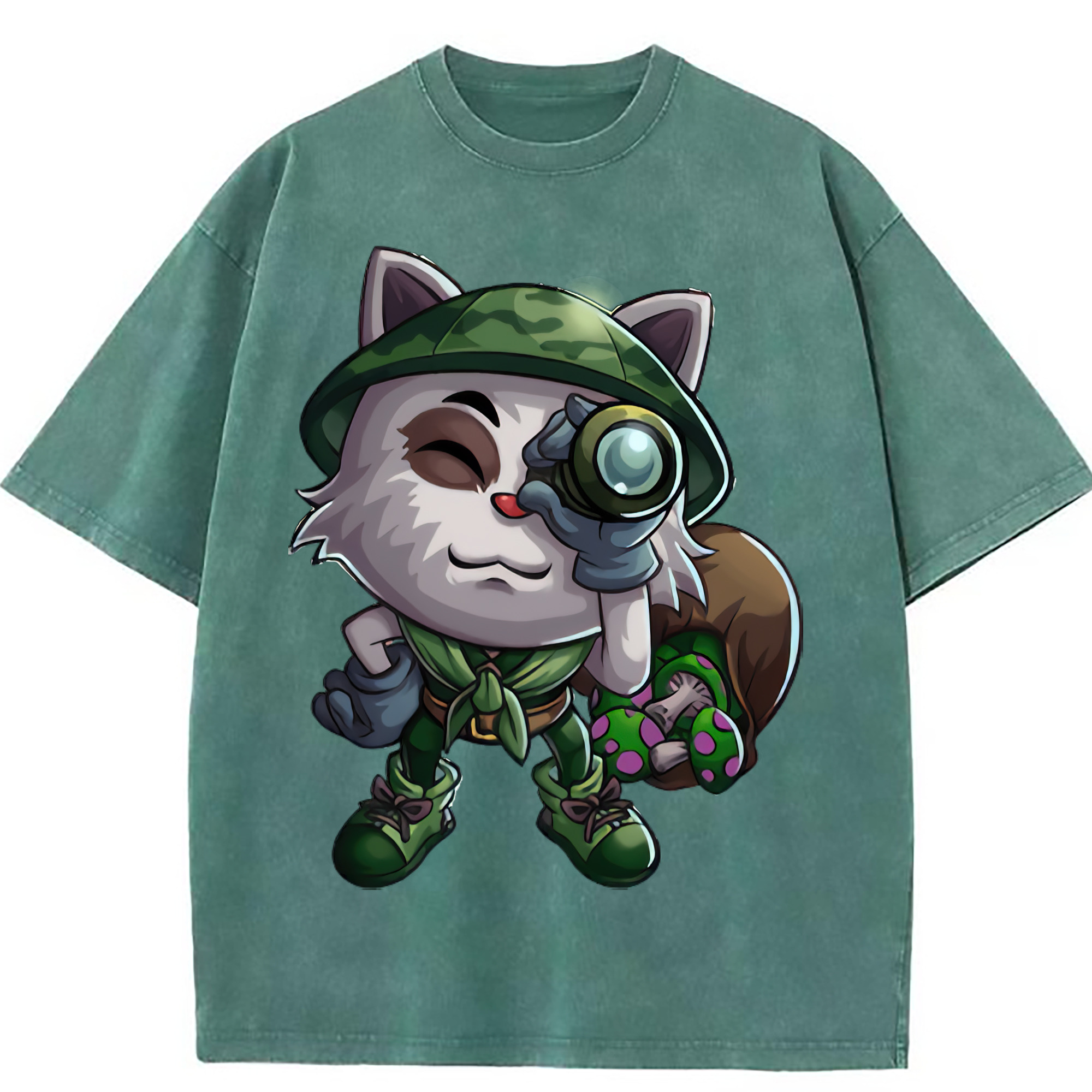 （画像用） リーグ・オブ・レジェンド League of Legends LOL 綿100% ヴィンテージ風 半袖Tシャツ（フロントプリント）